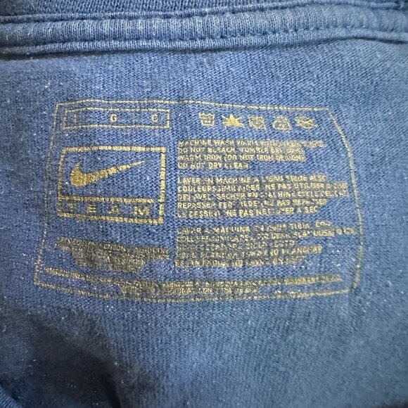 Vintage Ronaldo Brazil #9 Football Nike Blue T Shirt Large Cotton Born to Play - Picture 2 of 3